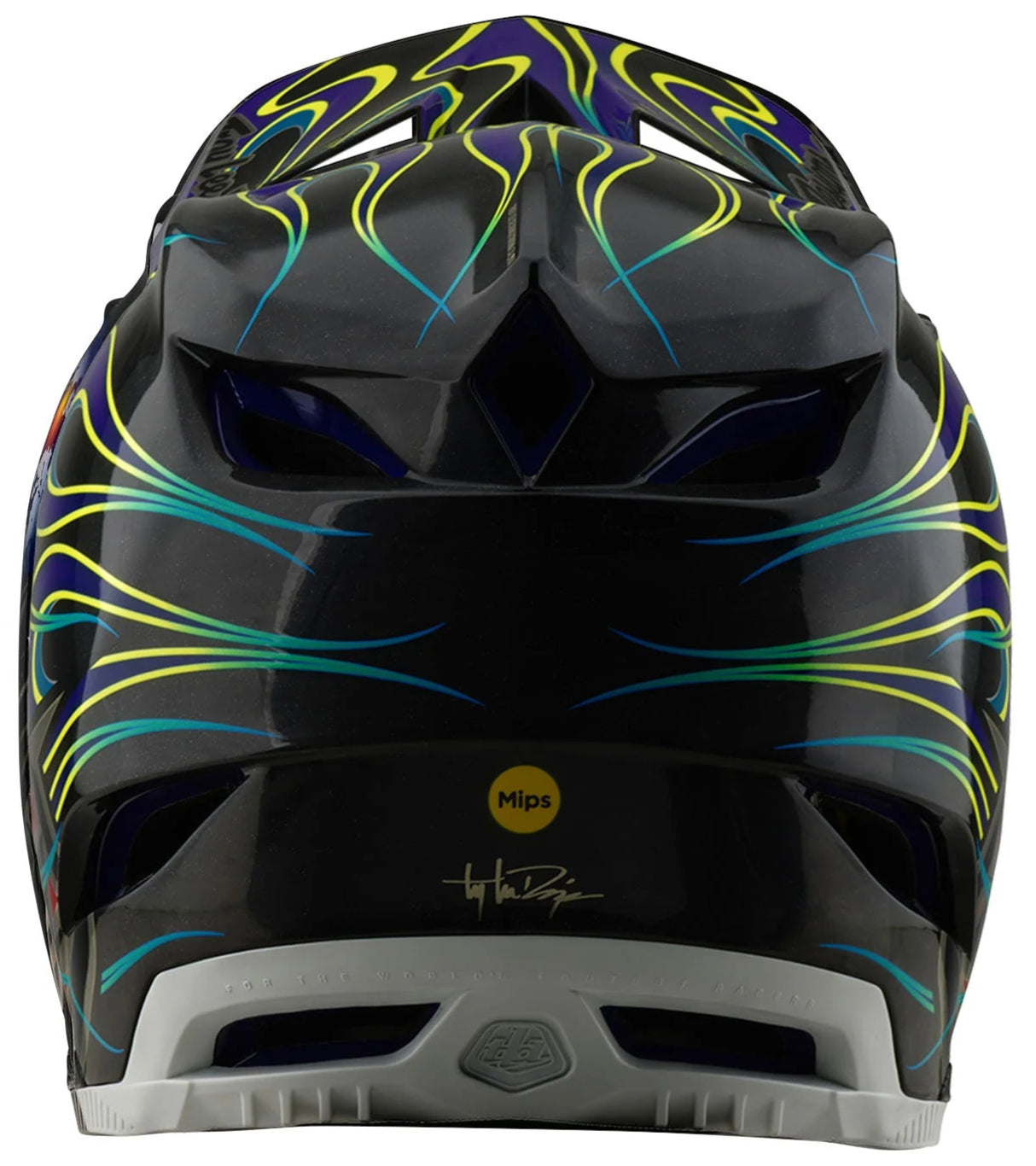 Troy Lee Designs D4 AS CARBON HELMET TORCHED  BLACK / PURPLE 