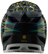 Troy Lee Designs D4 AS CARBON HELMET TORCHED  BLACK / PURPLE 