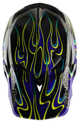 Troy Lee Designs D4 AS CARBON HELMET TORCHED  BLACK / PURPLE