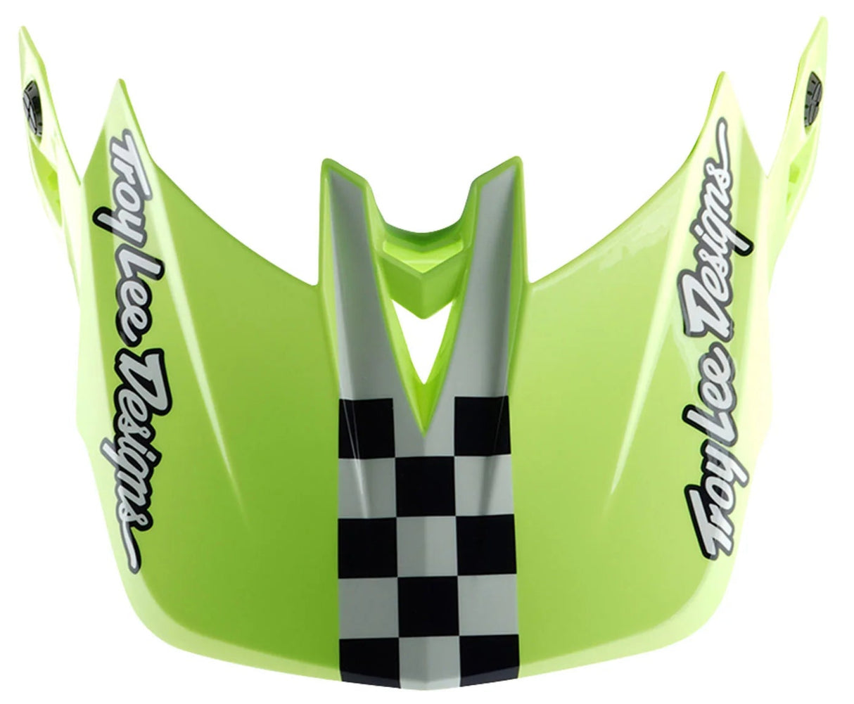 Troy Lee Designs D4 AS POLYACRYLITE HELMET FIFTY-50 NAVY / GLO YELLOW