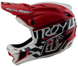 Troy Lee Designs D4 AS POLYACRYLITE HELMET FIFTY-50 WHITE / RED