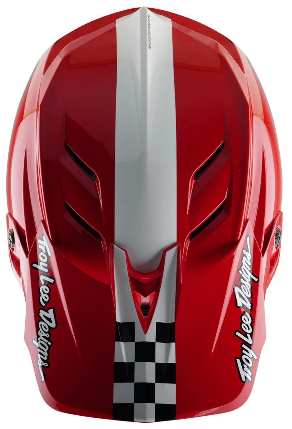 Troy Lee Designs D4 AS POLYACRYLITE HELMET FIFTY-50 WHITE / RED