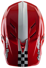 Troy Lee Designs D4 AS POLYACRYLITE HELMET FIFTY-50 WHITE / RED