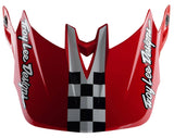 Troy Lee Designs D4 AS POLYACRYLITE HELMET FIFTY-50 WHITE / RED