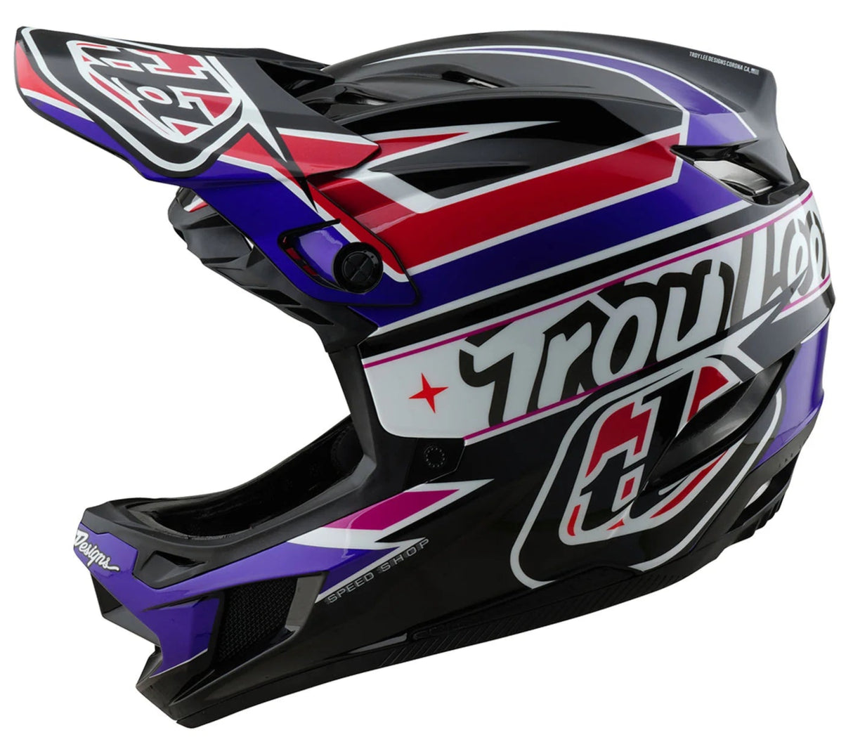 Troy Lee Designs D4 AS POLYACRYLITE HELMET LINEAR BLACK