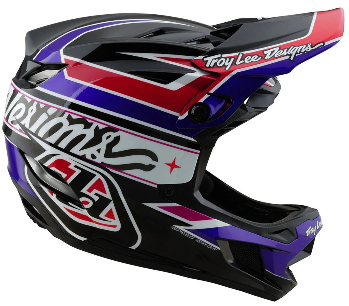 Troy Lee Designs D4 AS POLYACRYLITE HELMET LINEAR BLACK