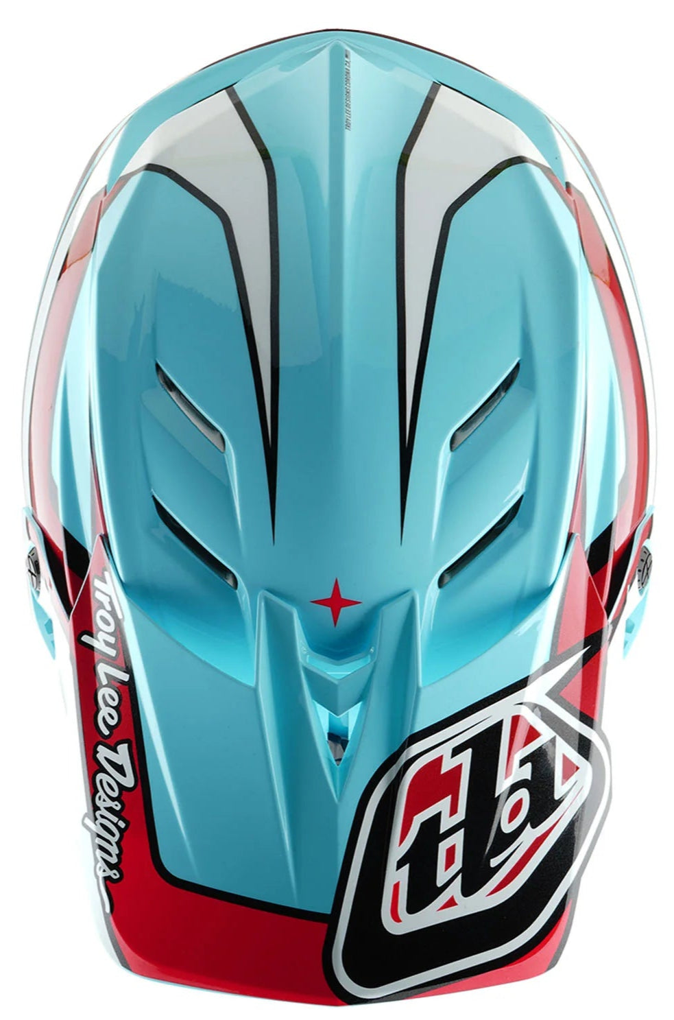 Troy Lee Designs D4 AS POLYACRYLITE HELMET LINEAR BLUE