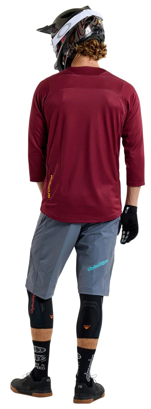 Troy Lee Designs RUCKUS 3/4 JERSEY SPUN OXBLOOD BACK