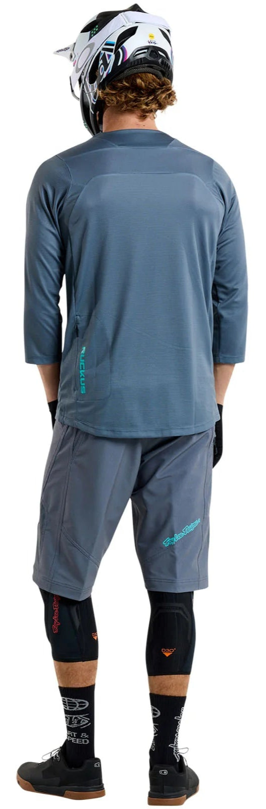 Troy Lee Designs RUCKUS 3/4 JERSEY SPUN STEEL BLUE BACK FACING MODEL