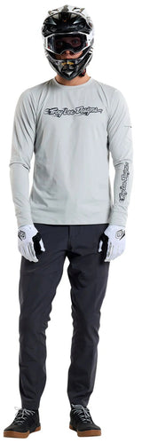 Troy Lee Designs RUCKUS LONG TRAVEL PANT MONO CARBON FRONT FACING MODEL