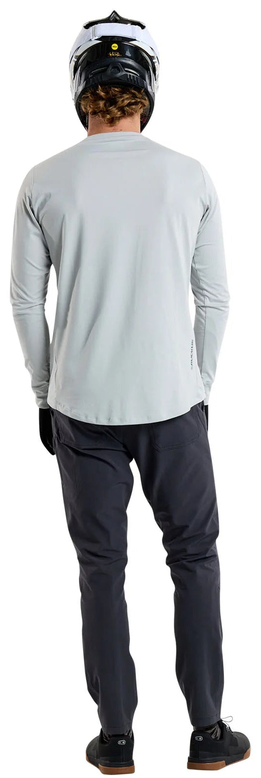 Troy Lee Designs RUCKUS LONG TRAVEL PANT MONO CARBON BACK FACING MODEL