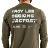 Troy Lee Designs RUCKUS LONG SLEEVE RIDE TEE FACTORY CAPER BACK FACING MODEL