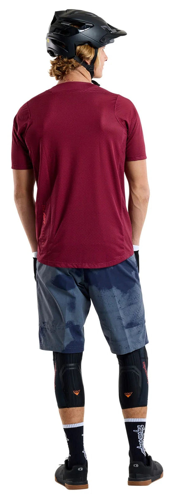 Troy Lee Designs SKYLINE AIR SS JERSEY MONO OXBLOOD BACK FACING MODEL