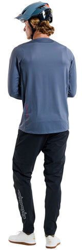Troy Lee Designs SKYLINE LS JERSEY MONO STEEL BLUE BACK FACING MODEL