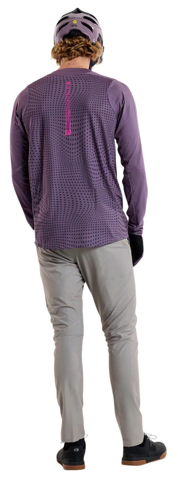Troy Lee Designs SKYLINE LS JERSEY RADIOSCAPE DEEP PURP BACK FACING MODEL