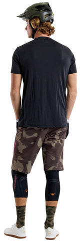 Troy Lee Designs SKYLINE SHORT W/LINER SCRUBLAND OLIVE BACK FACING MODEL
