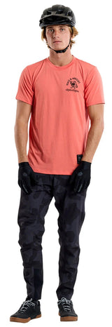 Troy Lee Designs SKYLINE SHORT SLEEVE RIDE TEE P&W MELON FRONT FACING MODEL