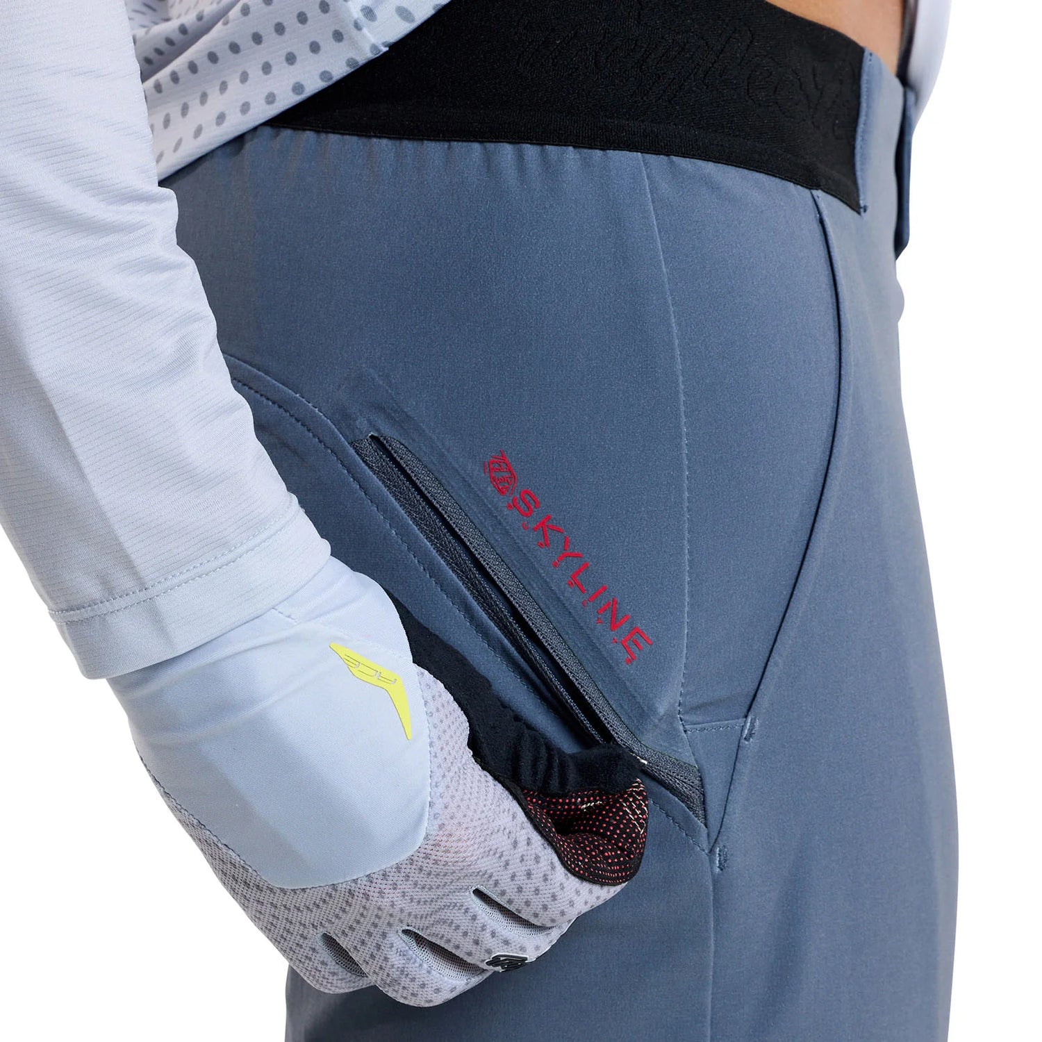 Troy Lee Designs SKYLINE SUPERLYTE PANT MONO STEEL BLUE SIDE POCKET