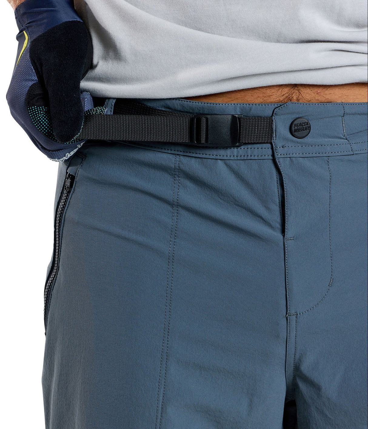 Troy Lee Designs SKYLINE TRAIL SHORT SHELL MONO STEEL BLUE DETAIL