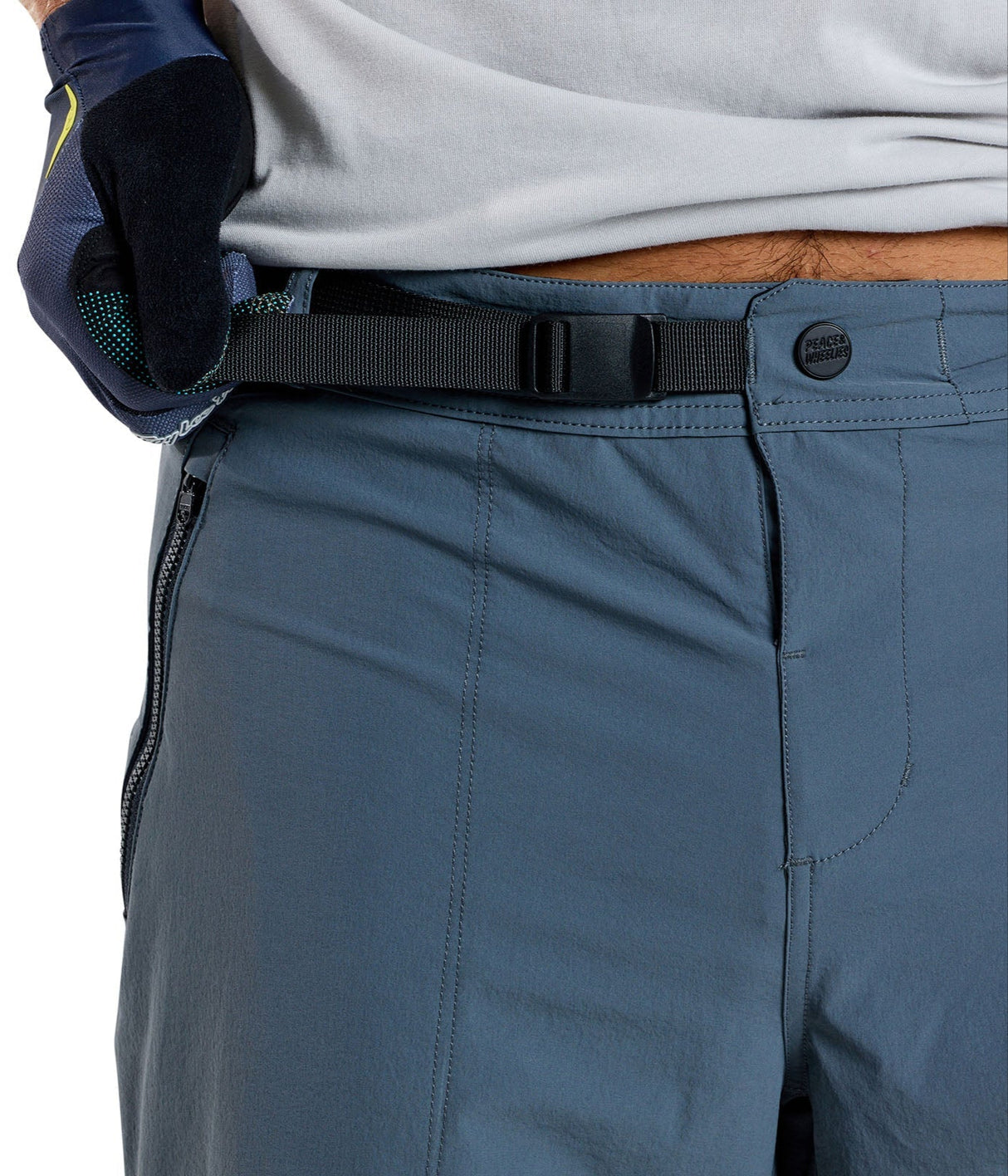 Troy Lee Designs SKYLINE SHORT SHELL MONO STEEL BLUE DETAIL