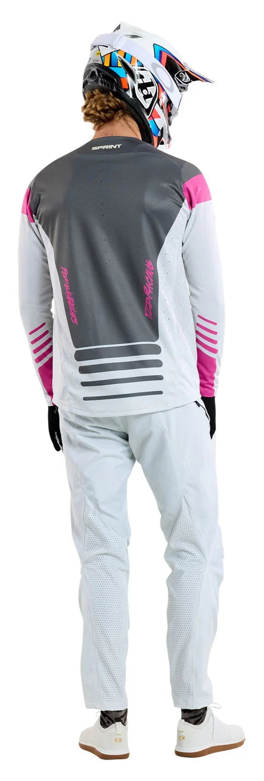 Troy Lee Designs SPRINT JERSEY FIFTY-50 CHALK BACK FACING MODEL