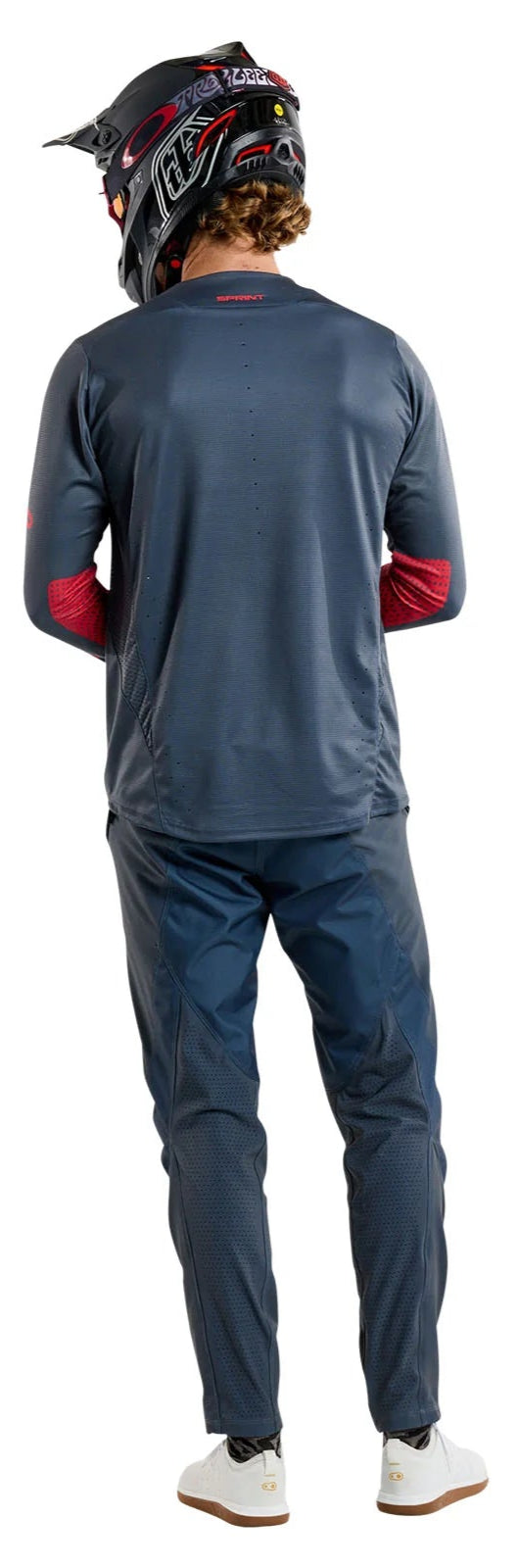 Troy Lee Designs SPRINT JERSEY MONO STEEL BLUE BACK FACING MODEL