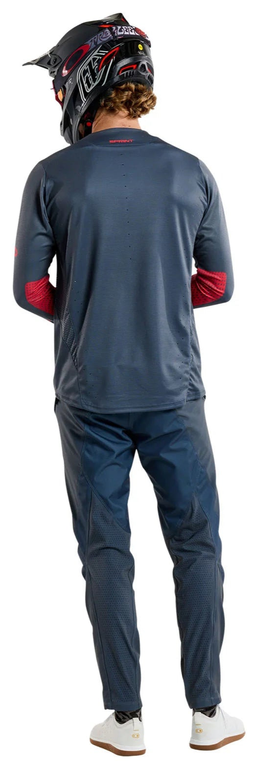 Troy Lee Designs SPRINT PANT MONO STEEL BLUE BACK FACING MODEL