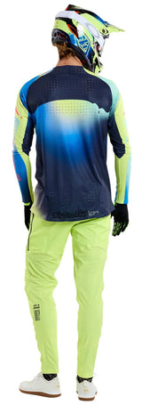 Troy Lee Designs SPRINT ULTRA JERSEY DRIP GLO YELLOW BACK FACING MODEL