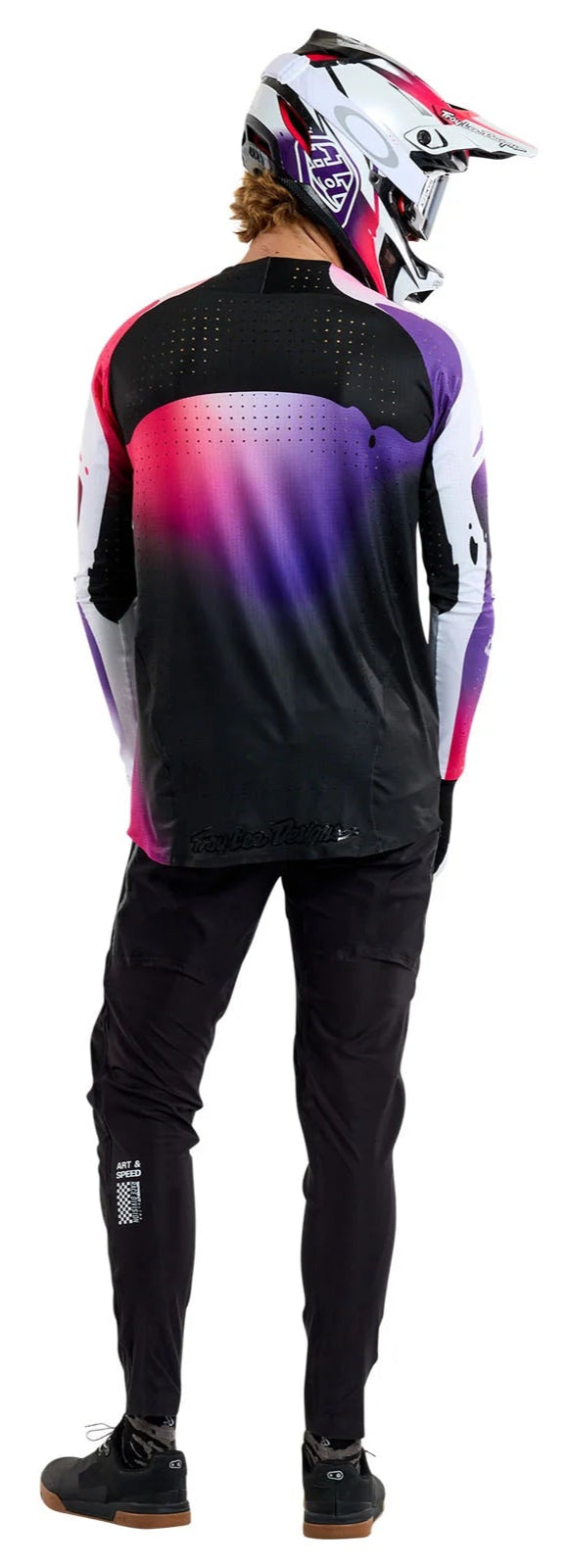 Troy Lee Designs SPRINT ULTRA JERSEY DRIP PURPLE BACK FACING MODEL