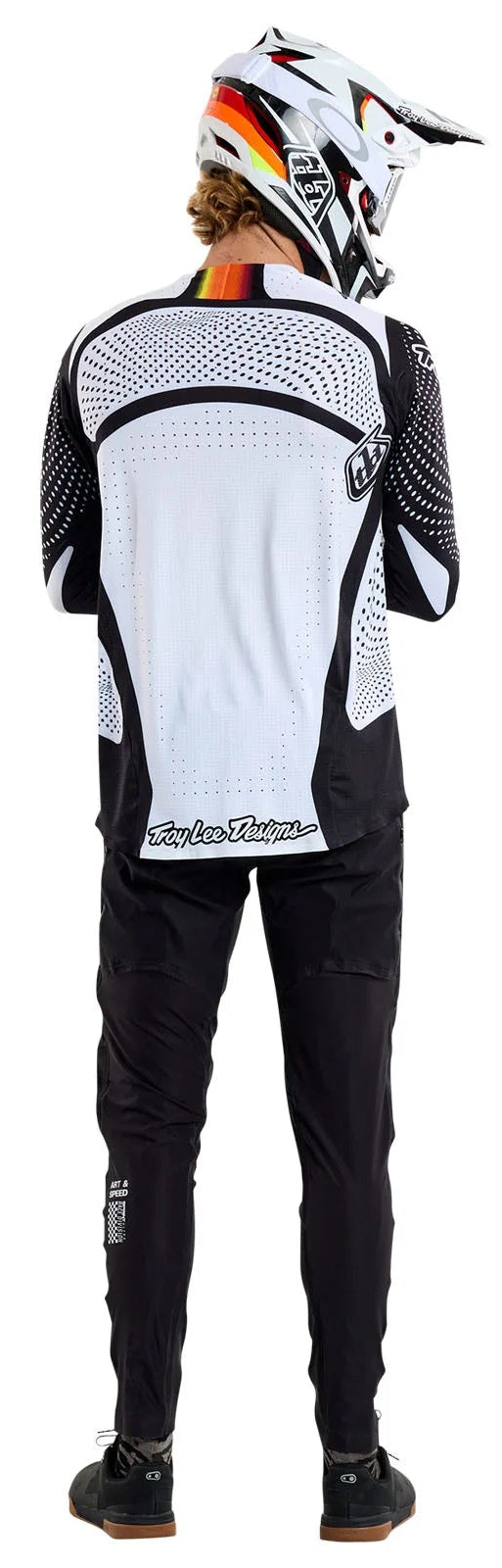 Troy Lee Designs SPRINT ULTRA JERSEY OPTIC BLACK BACK FACING MODEL