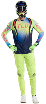 Troy Lee Designs SPRINT ULTRA PANT MONO GLO YELLOW FRONT FACING MODEL