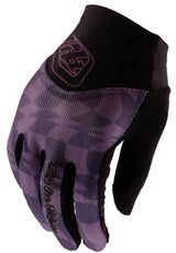 Troy Lee Designs WOMENS ACE GLOVES TWISTED CHECKERS DEEP PURPLE