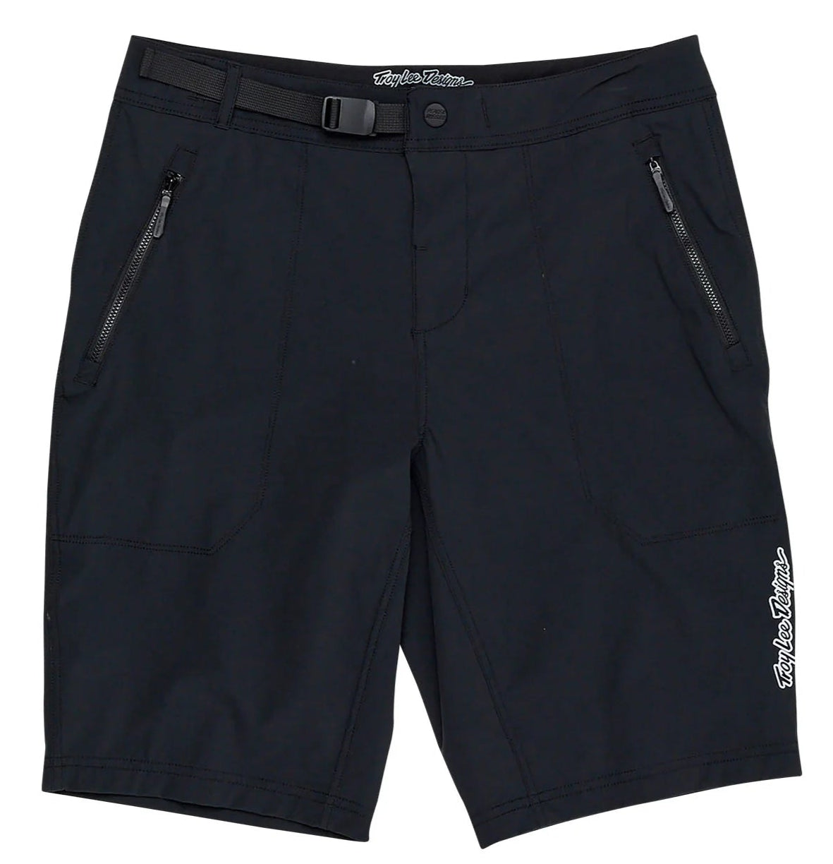 Troy Lee Designs YOUTH SKYLINE TRAIL SHORT SHELL MONO BLACK FRONT