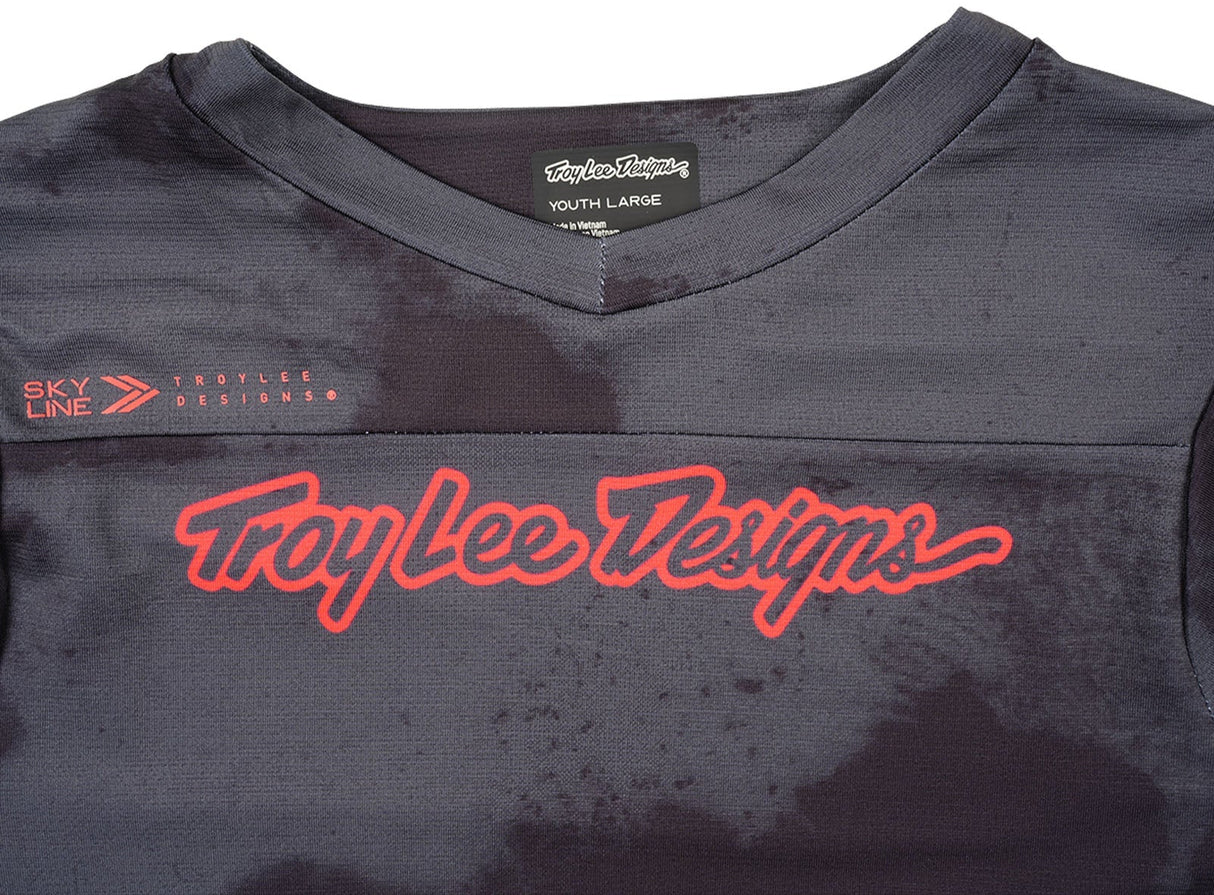 Troy Lee Designs YOUTH SKYLINE SS JERSEY FLARED CARBON FRONT
