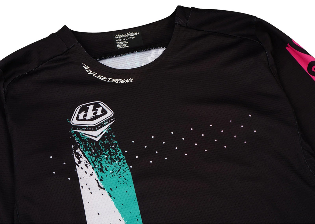 Troy Lee Designs YOUTH SPRINT JERSEY FULL PULL BLACK 