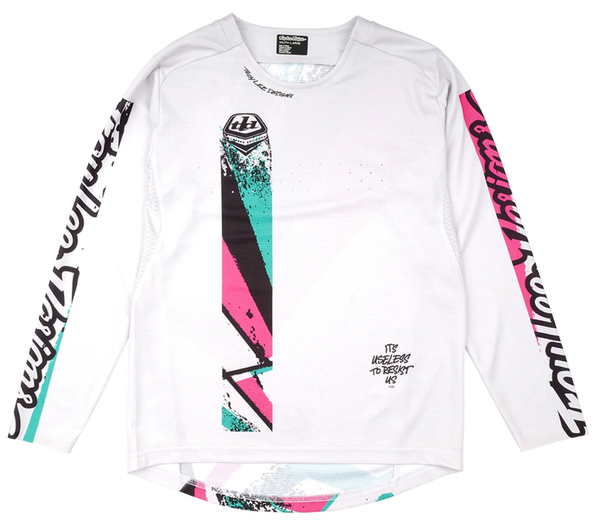 Troy Lee Designs YOUTH SPRINT JERSEY FULL PULL CHALK FRONT