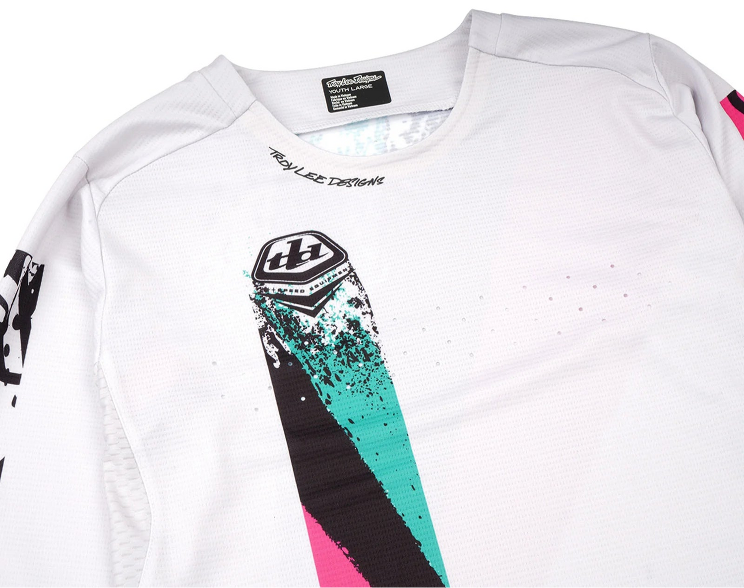 Troy Lee Designs YOUTH SPRINT JERSEY FULL PULL CHALK FRONT 