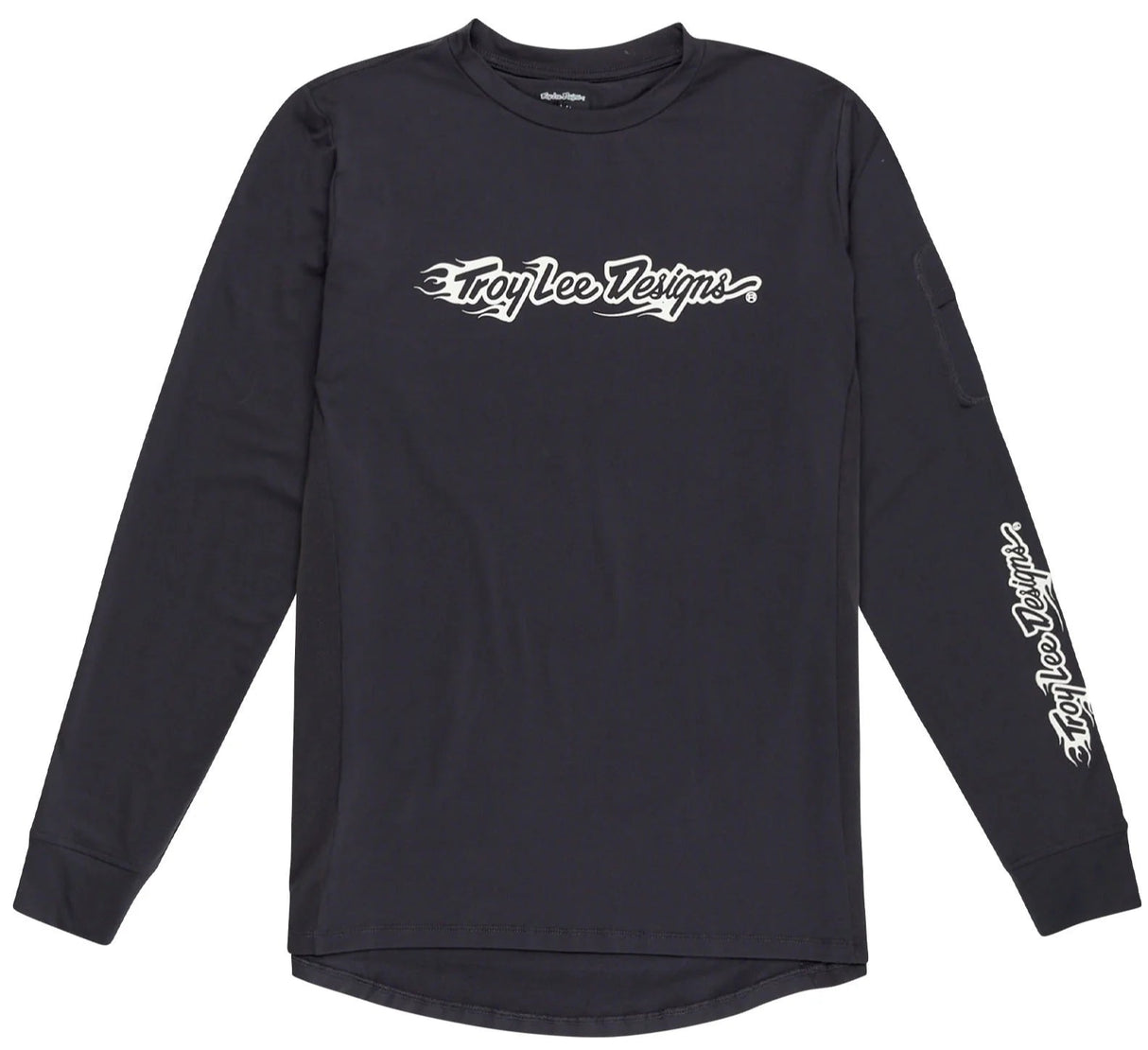Troy Lee Designs YOUTH RUCKUS LONG SLEEVE RIDE TEE BURN OUT CARBON FRONT