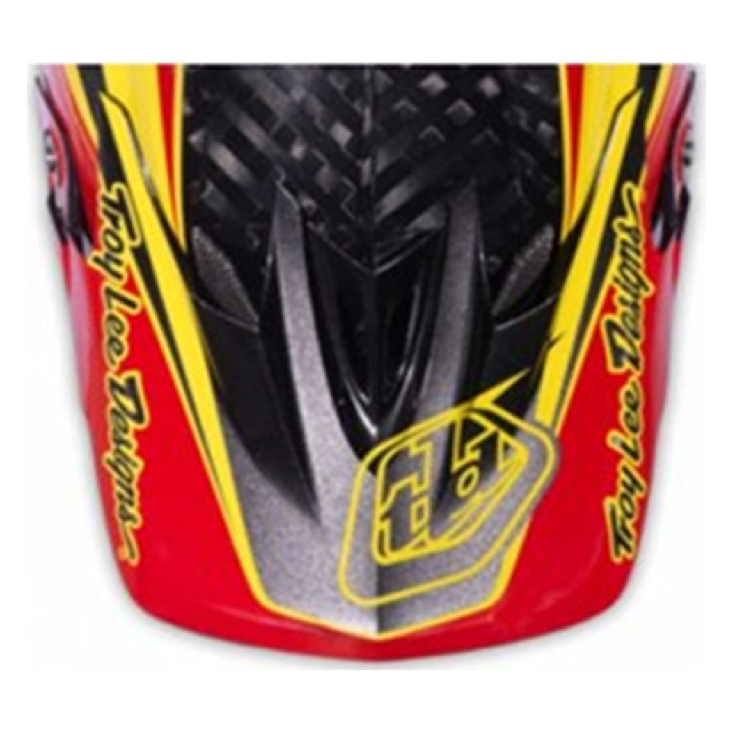 Troy Lee Designs 13 D3 Visor - Mirage Red-yellow