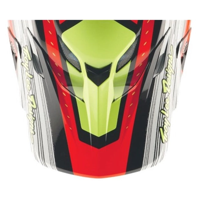 Troy Lee Designs 25.2 SE5 Visor - Stripes Black / Infra Red