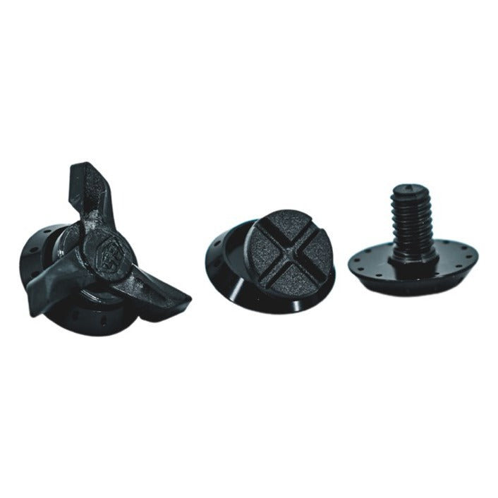 Troy Lee Designs 26.2 SE5 Visor Screw Set - Side Black Plastic 3 Pack