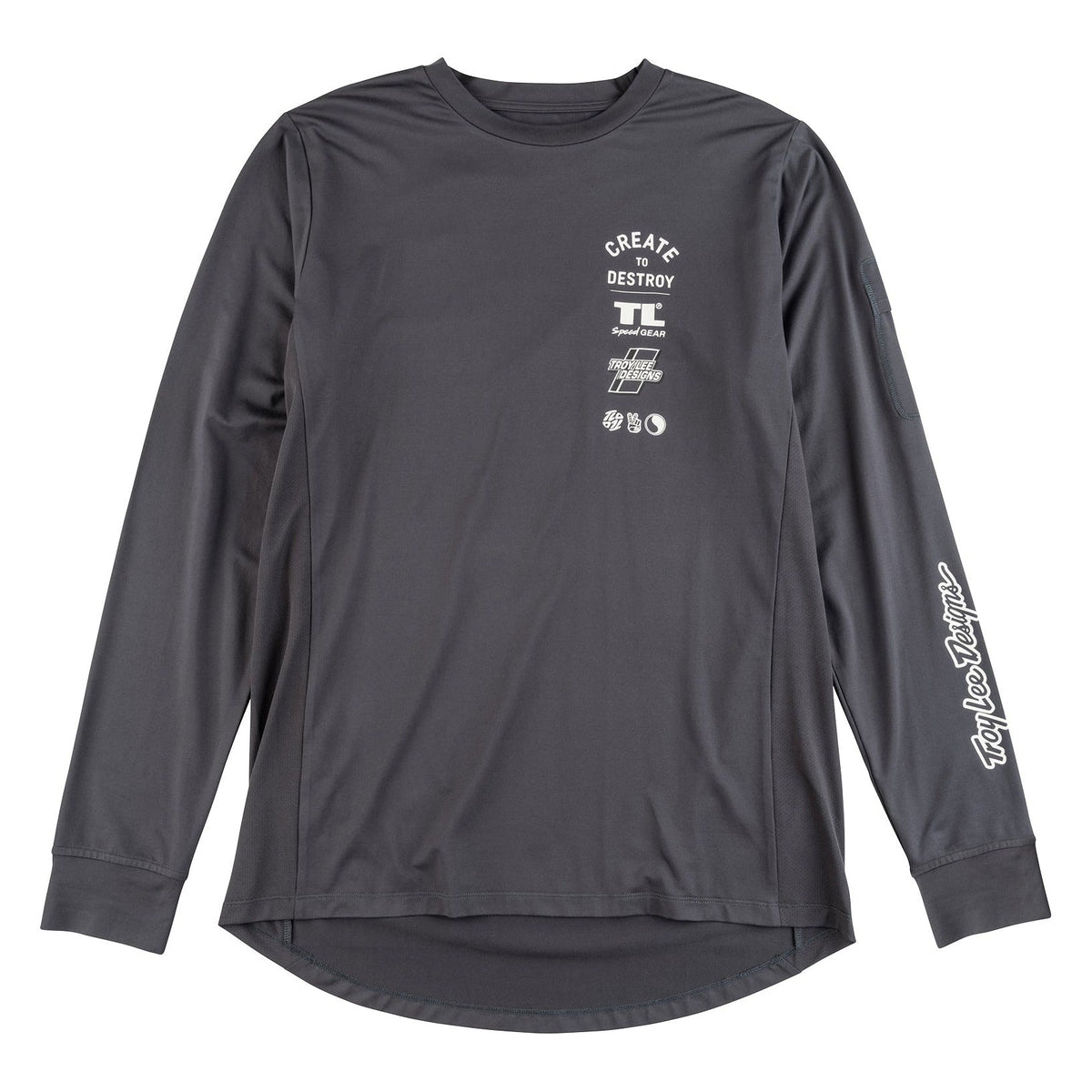Troy Lee Designs Ruckus Ride Long Sleeve Tee - Destroy Carbon