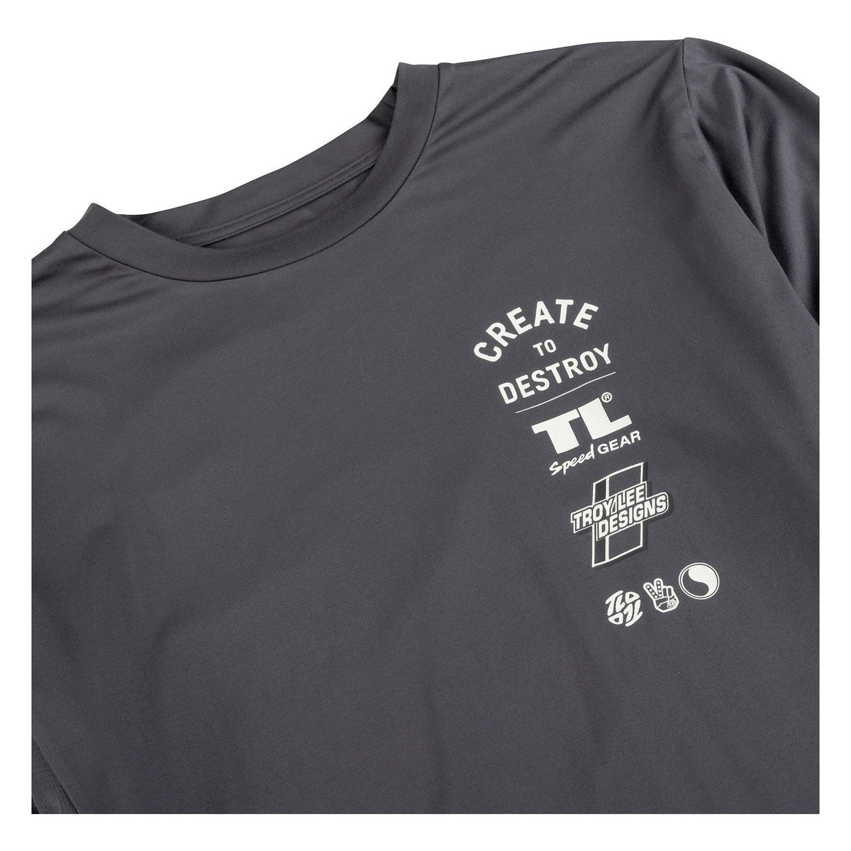 Troy Lee Designs Ruckus Ride Long Sleeve Tee - Destroy Carbon