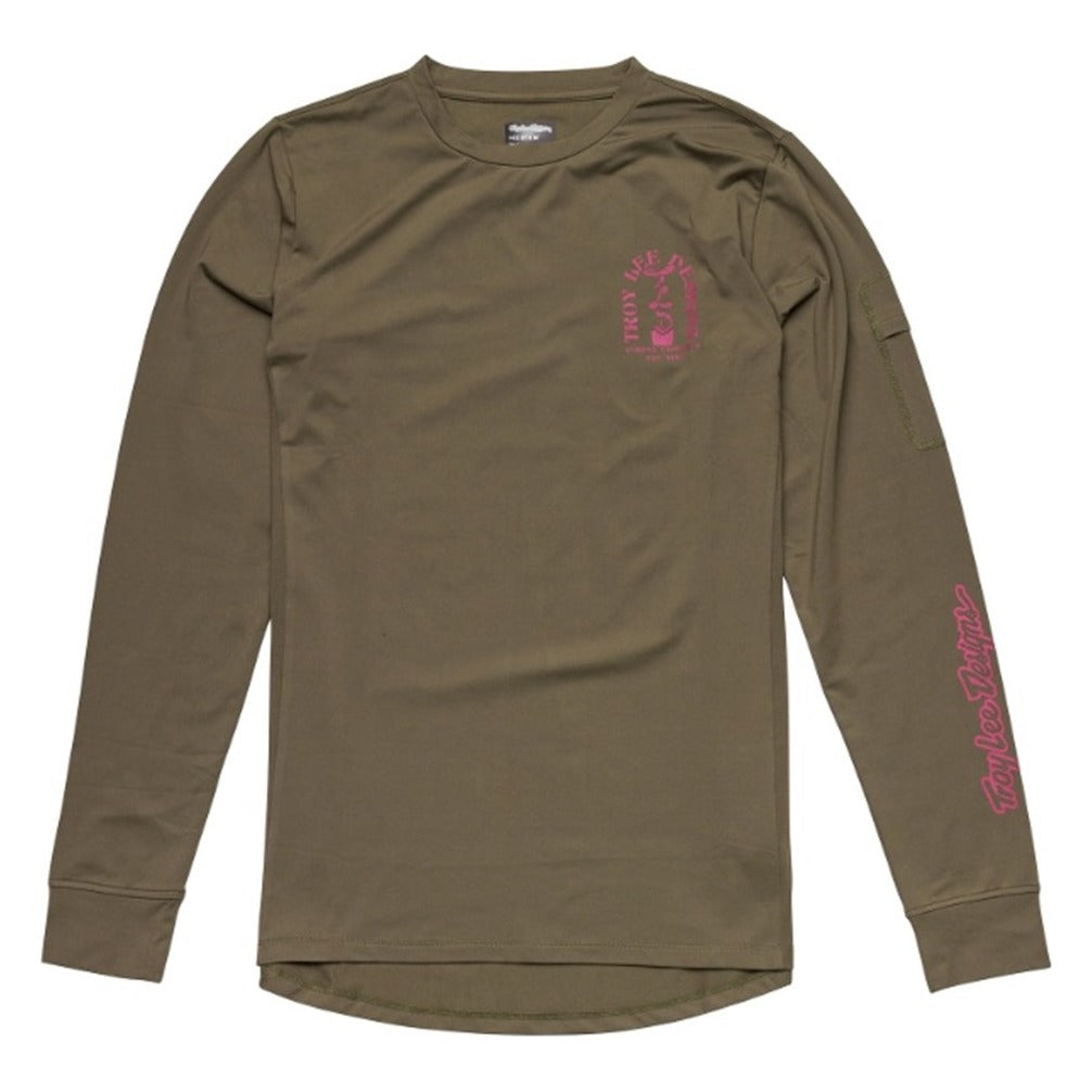 Troy Lee Designs Ruckus Ride Long Sleeve Tee - Fangs Olive