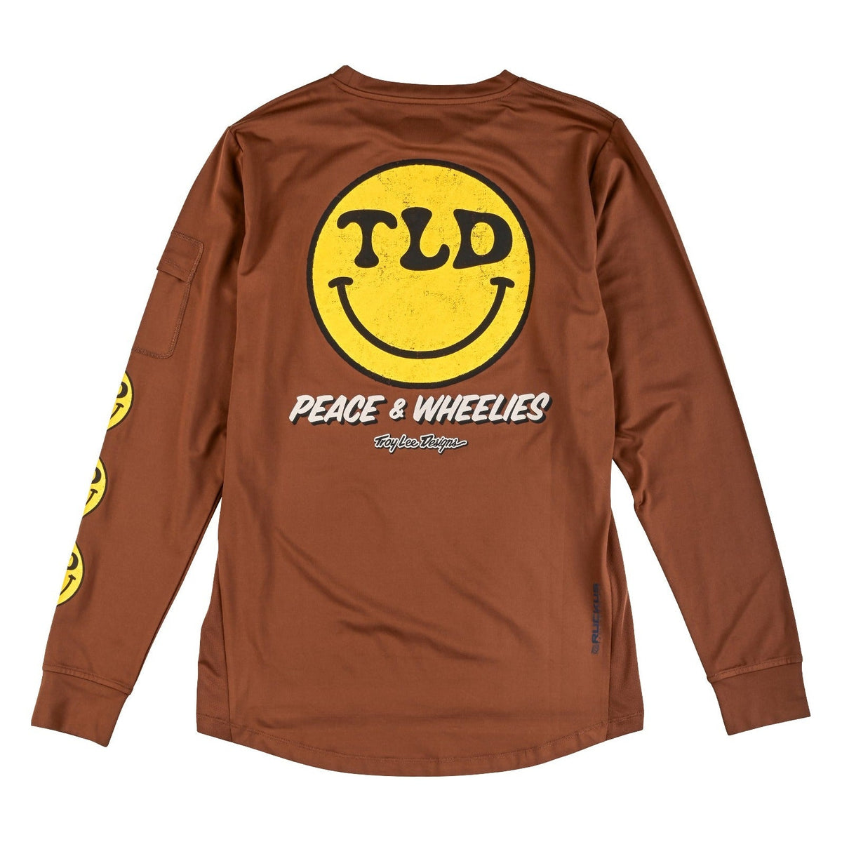 Troy Lee Designs Ruckus Ride Long Sleeve Tee - Wheelies Chocolate