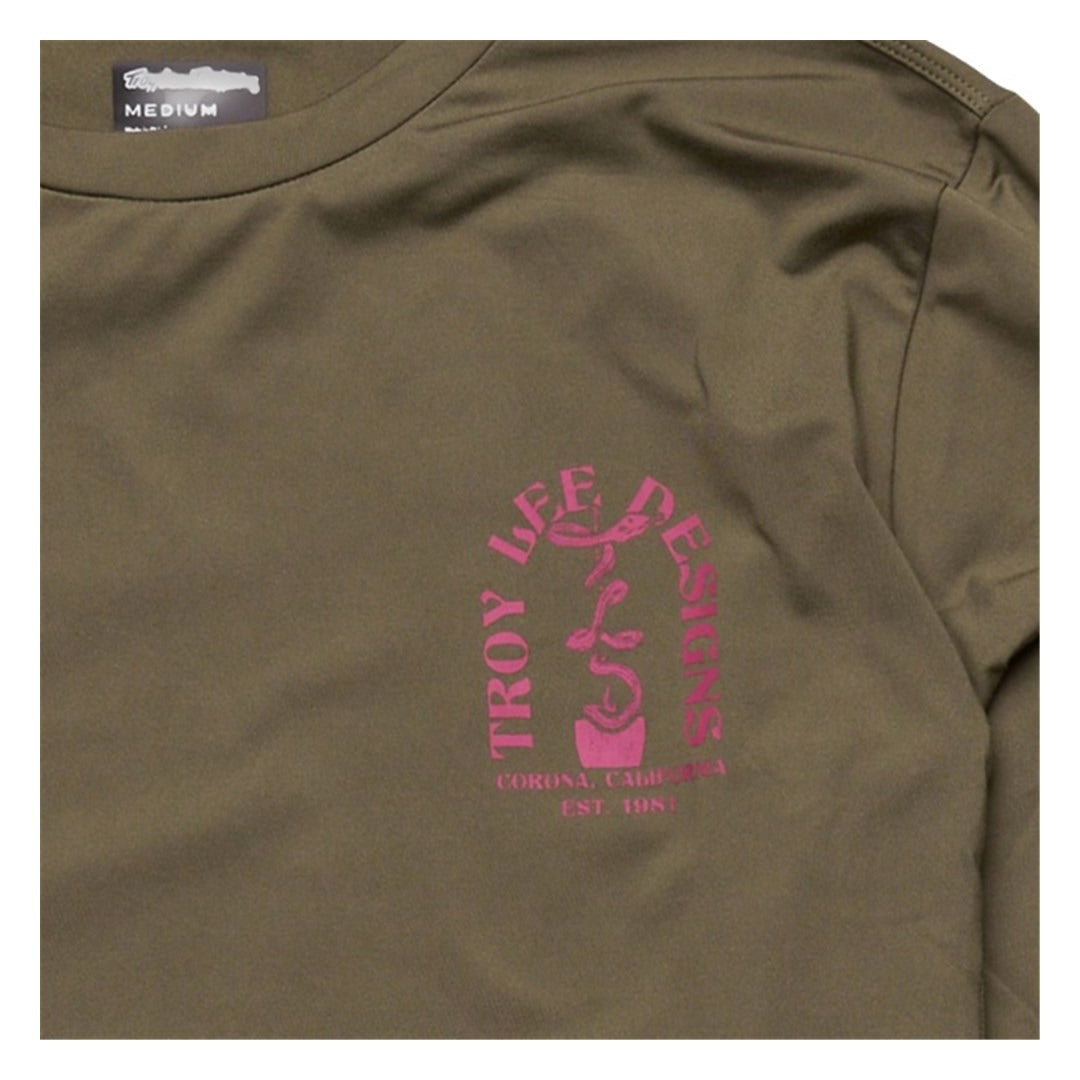 Troy Lee Designs Youth Ruckus Ride Long Sleeve - Tee Fangs Olive