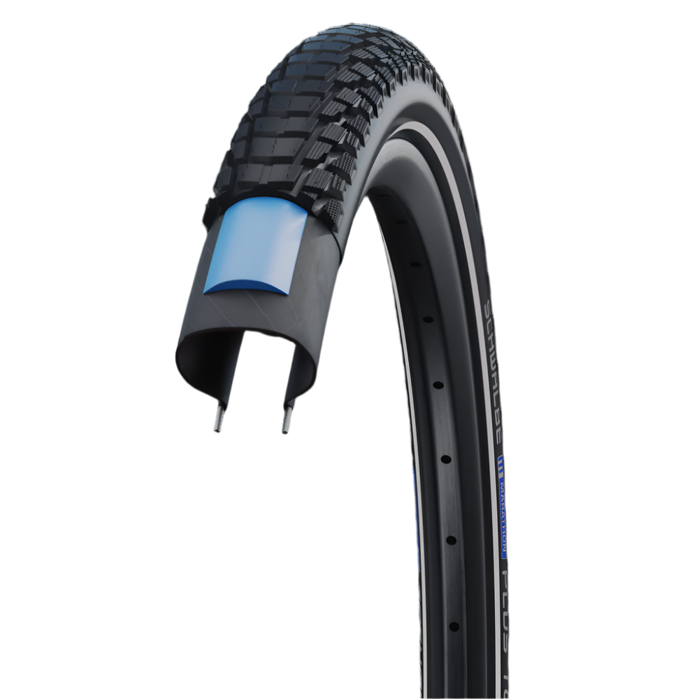 Schwalbe Marathon Plus Tour Smart DualGuard Addix E Compound Reflective Sidewall E-50 Tyre