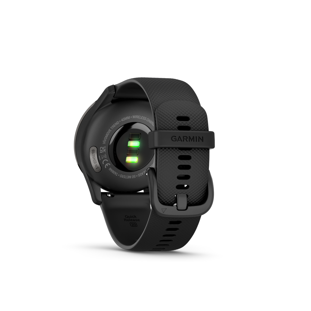 Garmin Vivomove Trend Stainless Steel Bezel Black Watch – Crooze