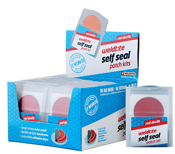 Weldtite Red Devils Self-Seal Patch Kit Box of 12