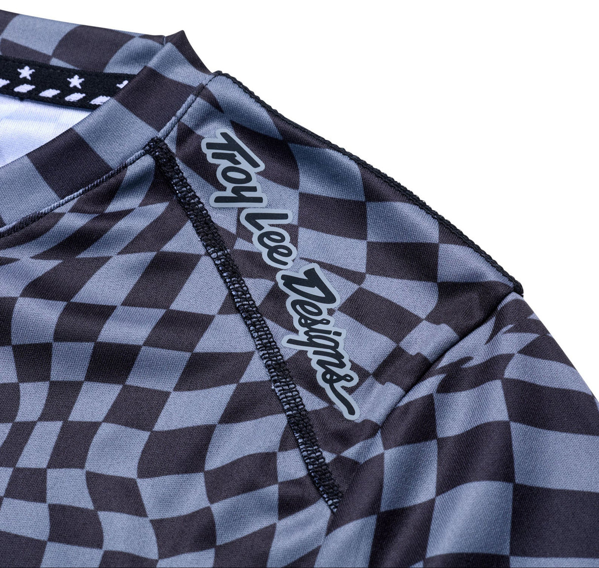 Troy Lee Designs WOMENS LILIUM LS JERSEY TWISTED CHECKERS BLACK / GRAY
